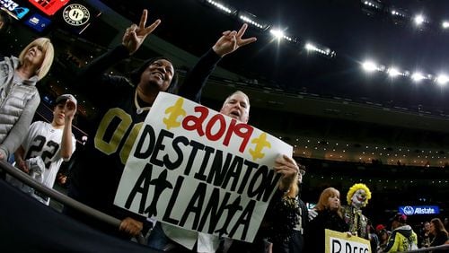 These New Orleans Saints fans are but one step away from realizing their dream of overrunning Atlanta.