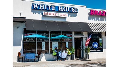 The White House Restaurant in Buckhead on Monday, April 6, days after Georgia Governor Brian Kemp issued a state-wide shelter-in-place order to combat the coronavirus pandemic. CONTRIBUTED BY HENRI HOLLIS