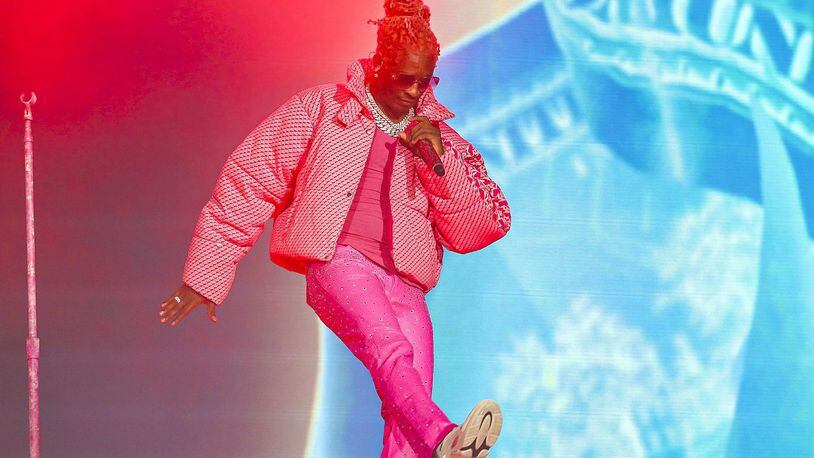 Young Thug performs at the Bud Light Seltzer stage during the final day of Lollapalooza on Aug. 1, 2021. Atlanta prosecutors are using his lyrics in court as they press gang-related charges against him. (Vashon Jordan Jr./Chicago Tribune/TNS)