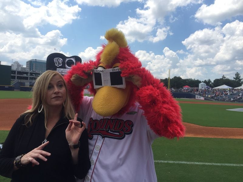 Nashville Mayor Megan Barry hosted an eclipse viewing event at First Tennessee Park on Monday.