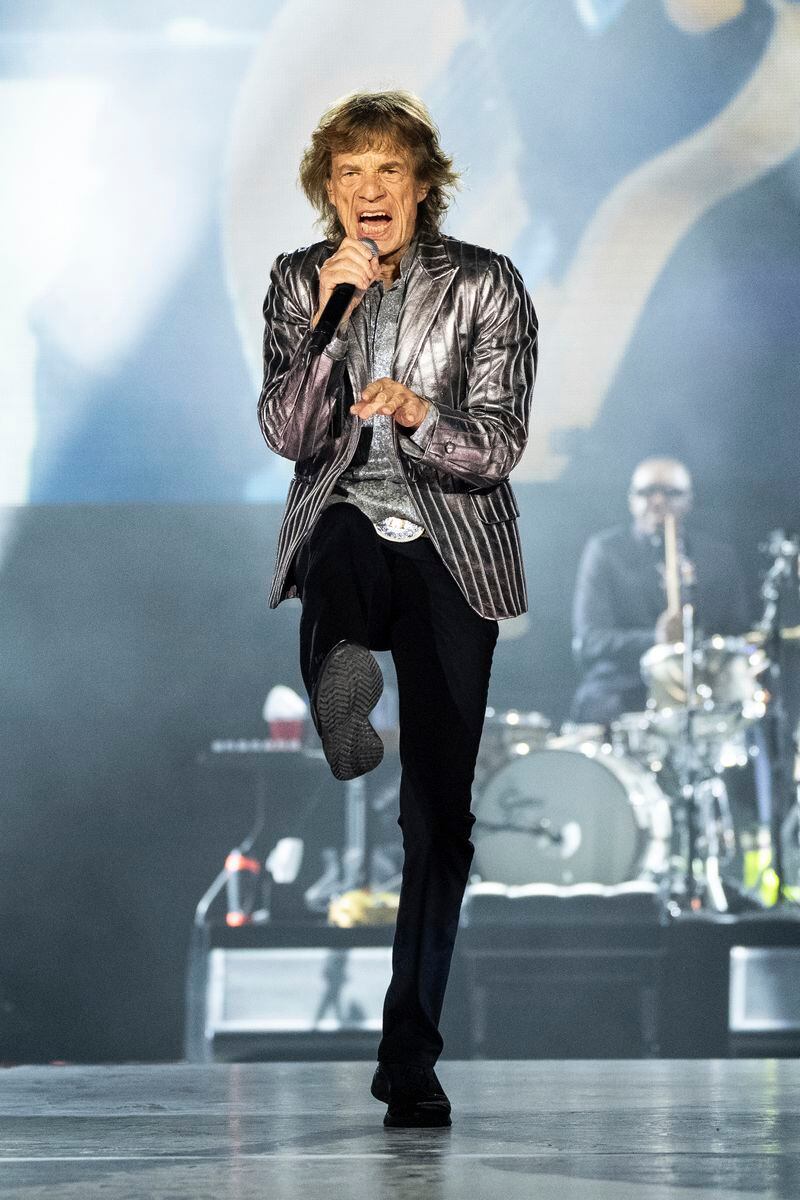 Mick Jagger of The Rolling Stones performs during the first night of the U.S. leg of their "Hackney Diamonds" tour on Sunday, April 28, 2024, in Houston. (Photo by Amy Harris/Invision/AP)