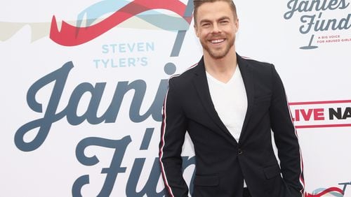 LOS ANGELES, CA - FEBRUARY 10:  Derek Hough attends Steven Tyler's Second Annual GRAMMY Awards Viewing Party to benefit Janie's Fund presented by Live Nation at Raleigh Studios on February 10, 2019 in Los Angeles, California.  (Photo by Tommaso Boddi/Getty Images for Janie's Fund)