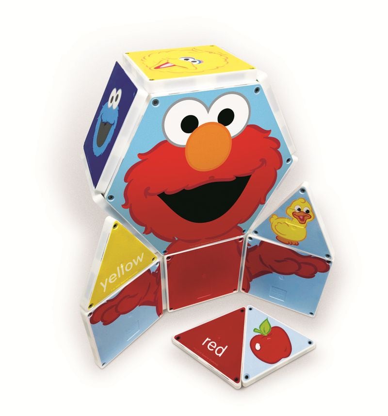 Children will enjoy playing with Elmo, Big Bird, Oscar and other Sesame Street characters with a colors and geometry set.  
Courtesy of CreateOn