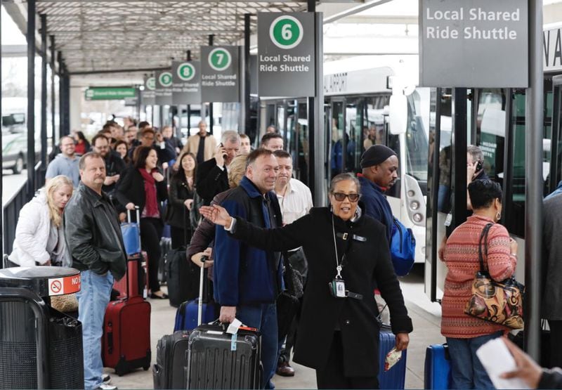 On Monday passengers we’re still feeling the effects of Sunday’s power outage at Hartsfield-Jackson Atlanta International Airport as they had to endure long lines to claim baggage and ride shuttles. BOB ANDRES /BANDRES@AJC.COM