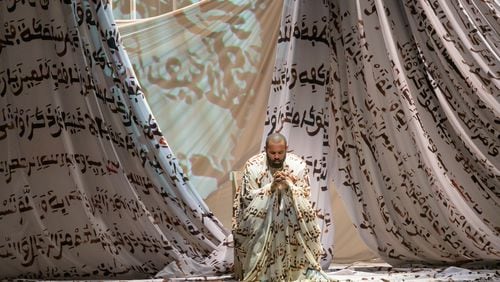 Jamez McCorkle gives a strong performance in the remarkable world premiere opera "Omar" at Spoleto USA.