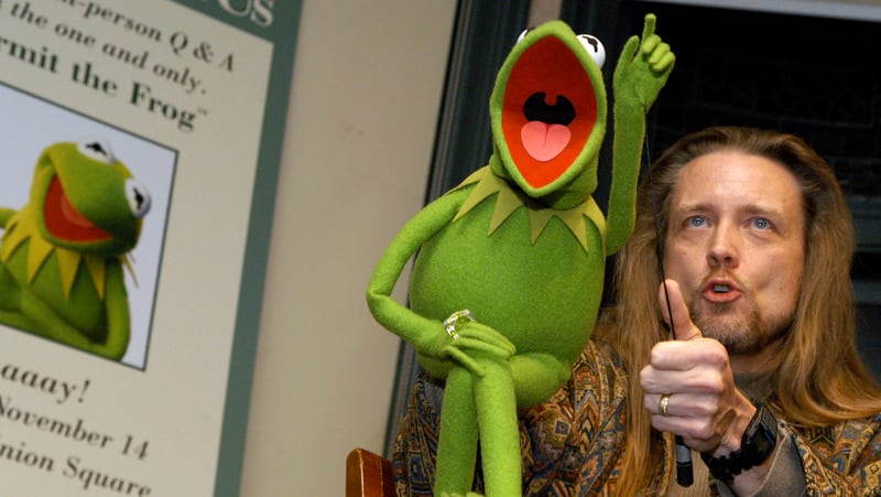 Muppet Kermit the Frog and his operator Steve Whitmire in 2003. Whitmire spoke to The Hollywood Reporter about why he says he was fired by The Muppets Studio after 27 years as Kermit.