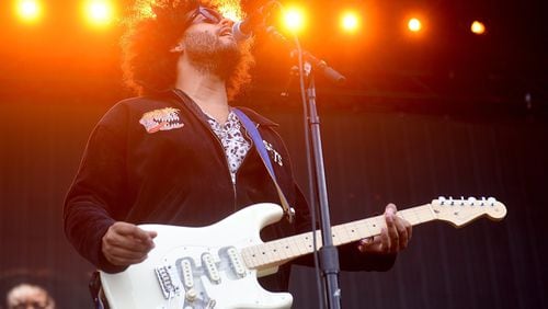 Dominican-born musical artist Twin Shadow got things started at Music Midtown on Saturday afternoon. The two-day festival includes Imagine Dragons, Kendrick Lamar and Post Malone. (Photo by RYON HORNE/RHORNE@AJC.COM)