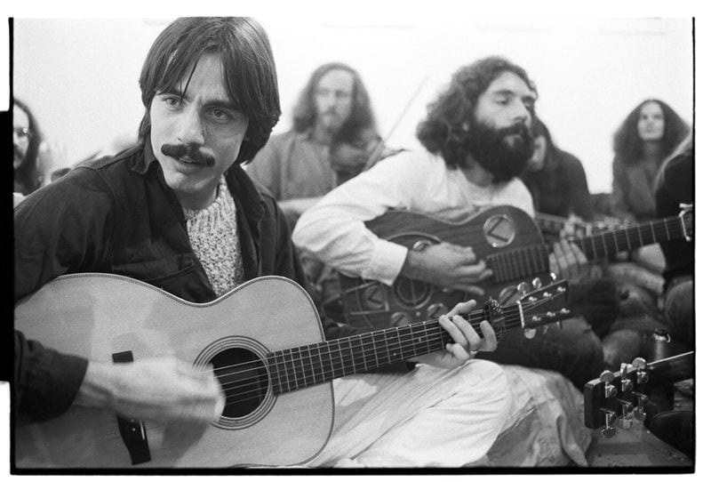 Jackson Browne, sporting a '70s-era mustache, was another familiar figure on the Laurel Canyon scene. Contributed