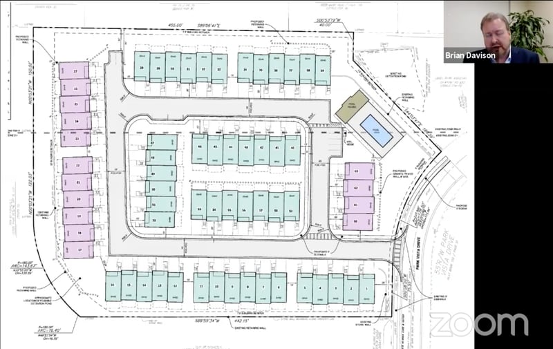 This is a site plan for a townhome project in Brookhaven.