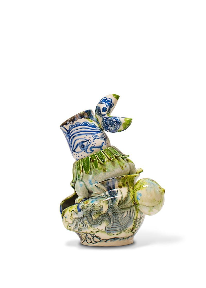 “Lucky Toad” in porcelain, by Jiha Moon. CONTRIBUTED BY ALAN AVERY ART COMPANY