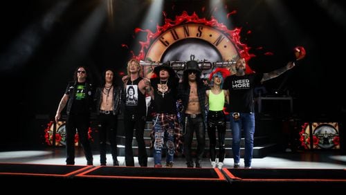 Guns N' Roses performed a pre-Super Bowl concert in Miami and announced a stadium tour the day after the game. They will play Atlanta Aug. 12. Photo: Contributed