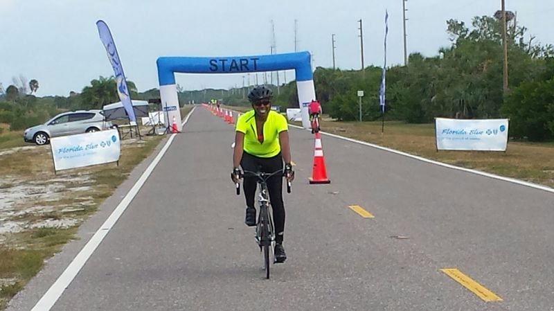Carolyn Hartfield, 68, qualifies for cycling time trials for the 2017 National Senior Games despite not having practiced much. She had been on the bike only five to seven times. CONTRIBUTED