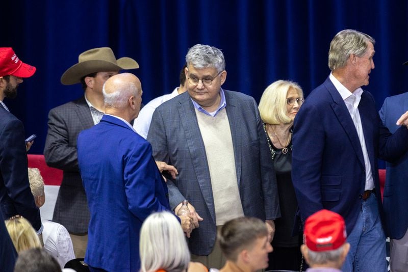 Former Georgia GOP Chair David Shafer is seen at a rally for Republican presidential candidate and former president Donald Trump at Forum River Center in Rome on Saturday, March 9, 2024. (Arvin Temkar / arvin.temkar@ajc.com)