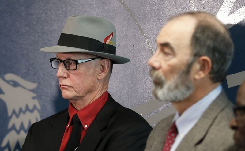 Retired Atlanta homicide detectives Danny Agan (left) and Lou Arcangeli on March 21, 2019. Both men worked on the 1979-1981 Atlanta child murders. Photo credit: Bob Andres / bandres@ajc.com