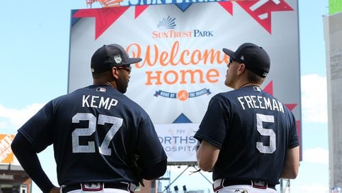 Matt Kemp and Freddie Freeman have been the middle-of-the-order catalysts for a Braves offense that’s surged lately. (Curtis Compton/ccompton@ajc.com)