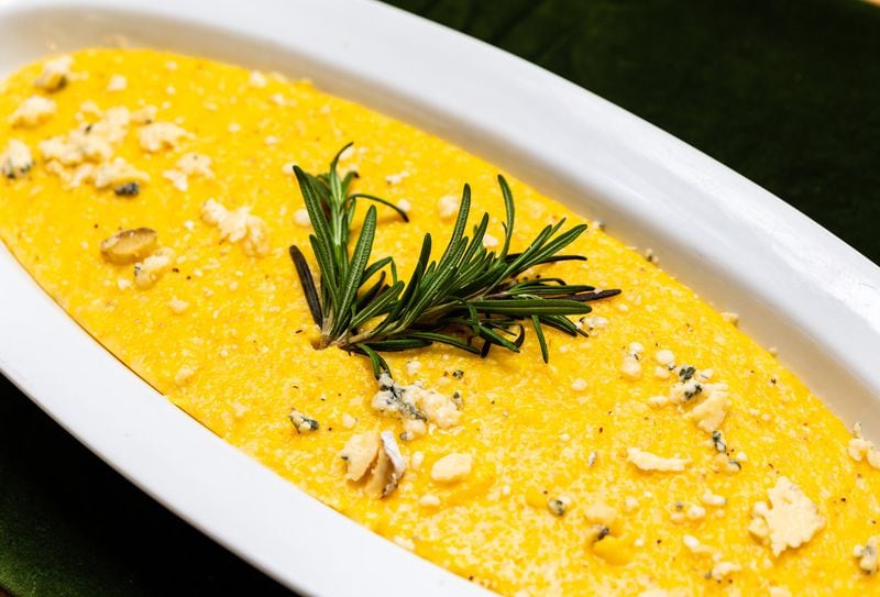Creamy Polenta from chef Rusty Bowers goes well with prime rib. If you’d like, you can add your favorite cheese. Here, it is garnished with sprigs of fresh rosemary. CONTRIBUTED BY HENRI HOLLIS