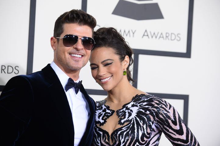 Black and white: Paula Patton and Robin Thicke