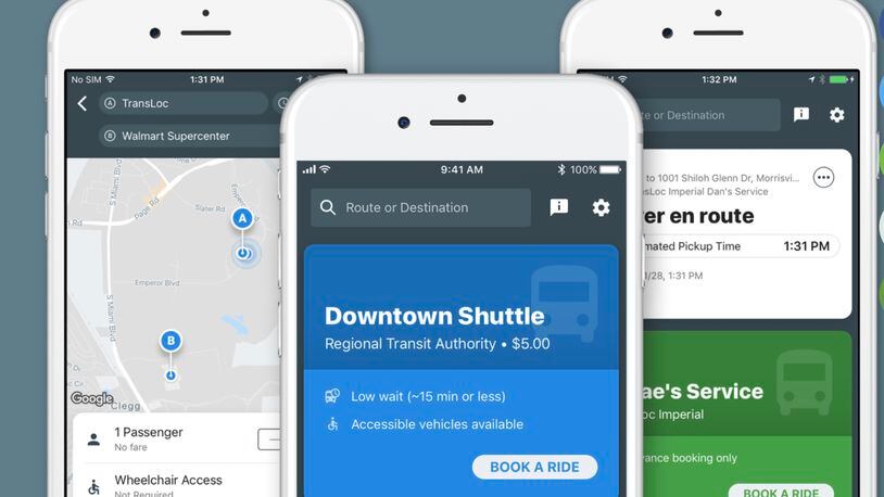 Gwinnett Transit is launching a pilot program that will provide six months of free door-to-door bus service in Snellville. Courtesy TransitApp