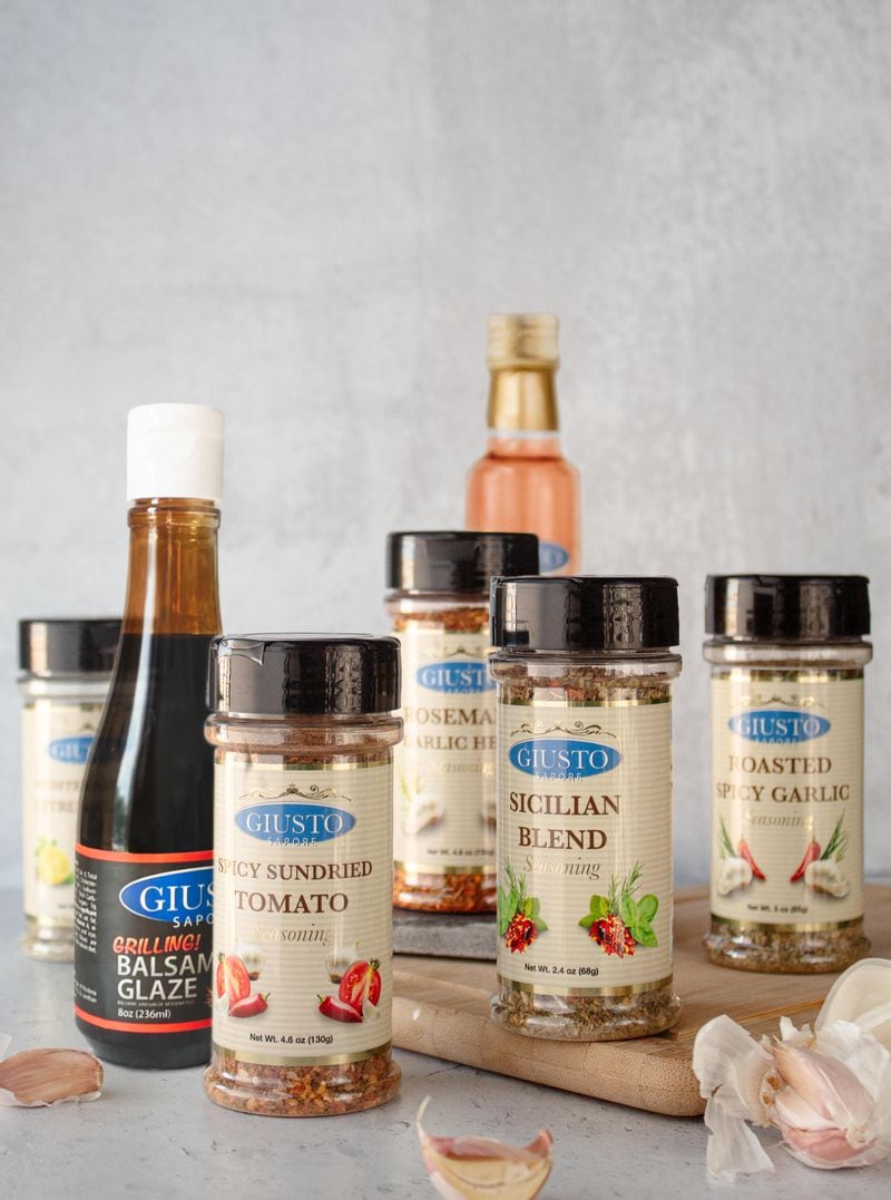An assortment of spices plus flavored oil and a balsamic glaze will give his meals a flavorful boost all year round.
Courtesy of Giusto Sapore