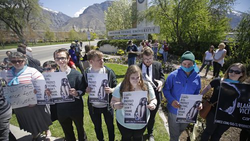 Students nationwide, including Georgia, are challenging how colleges respond to sexual assaults and how victims are treated. Here is a protest at Brigham Young University. (AP Photo/Rick Bowmer, File)