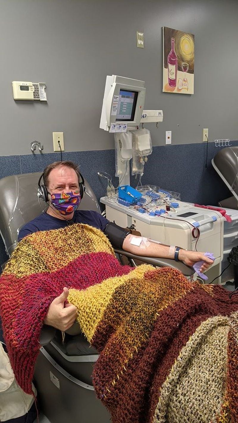 Kevin Weinrich has donated plasma multiple times. He said he was thankful his employer, Vision Technologies, allowed him to take time off from work to donate plasma.