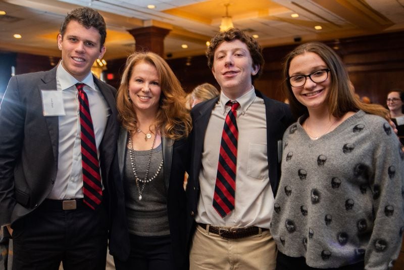 Honoree Stephanie Blank with Josh, left, and Max and Kylie. Photo: Kristen Alexander