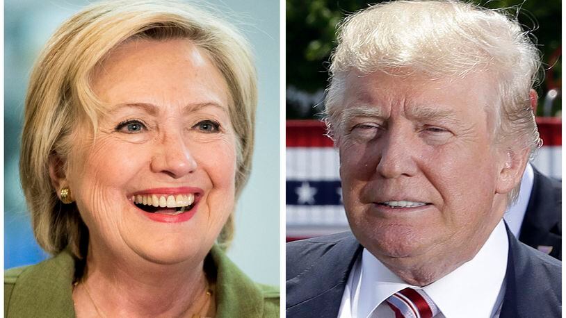 Democratic presidential candidate Hillary Clinton, left, and Republican presidential candidate Donald Trump in these 2016 AP file photos.