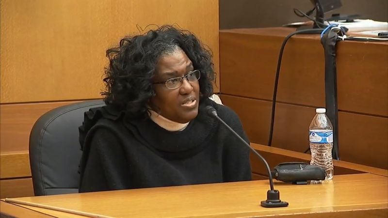 Charlotte Armstrong, an assistant at the Emory Hospital at Clifton Road, testifies at the murder trial of Tex McIver on March 16, 2018 at the Fulton County Courthouse. (Channel 2 Action News)