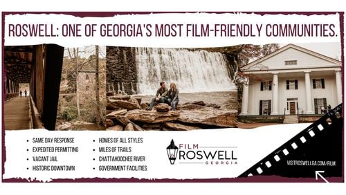 The Roswell Mayor's Movie Task Force intends to use a combination of print and digital advertising and Geoframing to attract future movie productions. Shown here is one possible advertisement. (Courtesy City of Roswell)