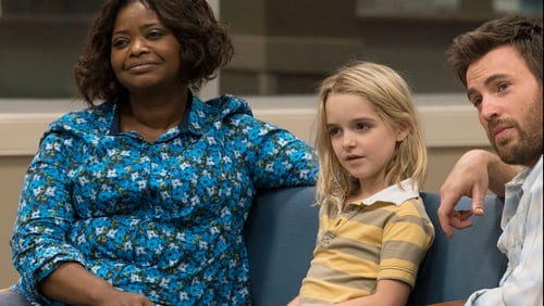 Octavia Spencer, Mckenna Grace and Chris Evans in a scene from "Gifted," which filmed in coastal Georgia. Photo: Fox Searchlight Pictures