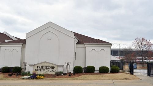 Exterior of Friendship Baptist Church on Tuesday, March 26, 2013. Friendship Baptist Church is one of two churches that are on property desired for a south site for the field.