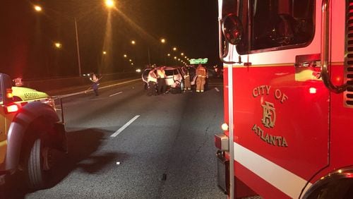 Atlanta Fire Rescue tweeted that a wreck has shut down I-75 North.