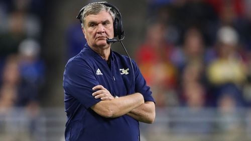 Georgia Tech coach Paul Johnson looks on during the second half of Wednesday's Quick Lane Bowl game against Minnesota. The Jackets dropped Johnson's Tech coaching finale 34-10 to the Gophers. (Photo by Gregory Shamus/Getty Images)