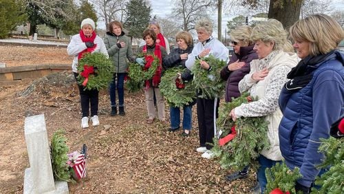 The Roswell Historical Society recently hosted Wreaths Across America at three local cemeteries. (Courtesy Roswell Historical Society)
