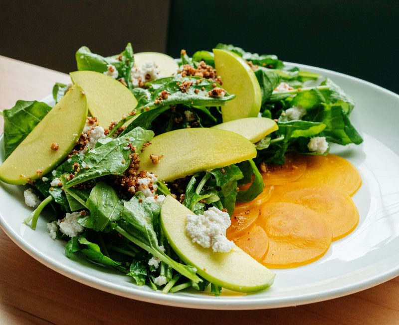 La Semilla serves an excellent house salad that uses thinly sliced beets. Courtesy of Ashley Wilson