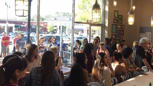 Here was the scene when Kale Me Crazy's ninth store opened at The Avenue East Cobb on May 9, 2017.