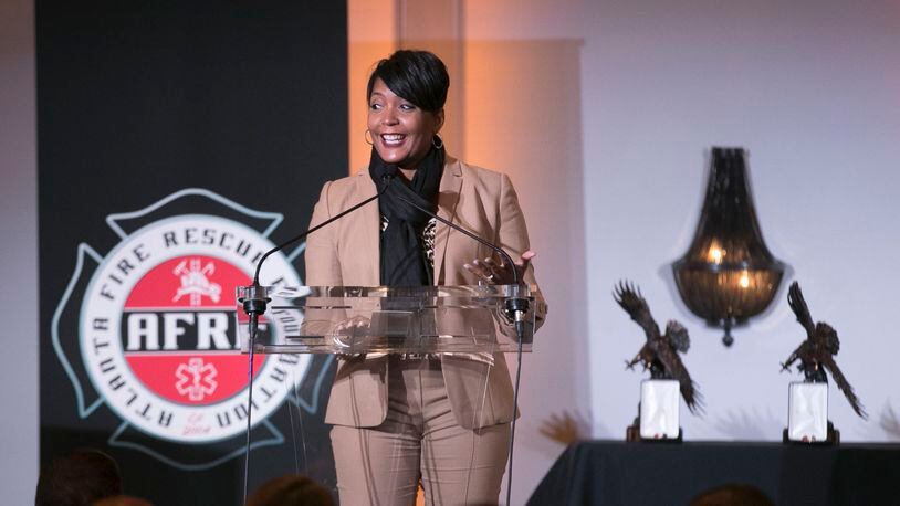 Atlanta - Atlanta Mayor Keisha Lance Bottoms promised that firefighters would receive additional raises at annual firefighter awards breakfast in November. On Wednesday, the mayor announced that firefighters would receive pay increases that roughly averaged 20 percent.Bob Andres / robert.andres@ajc.com