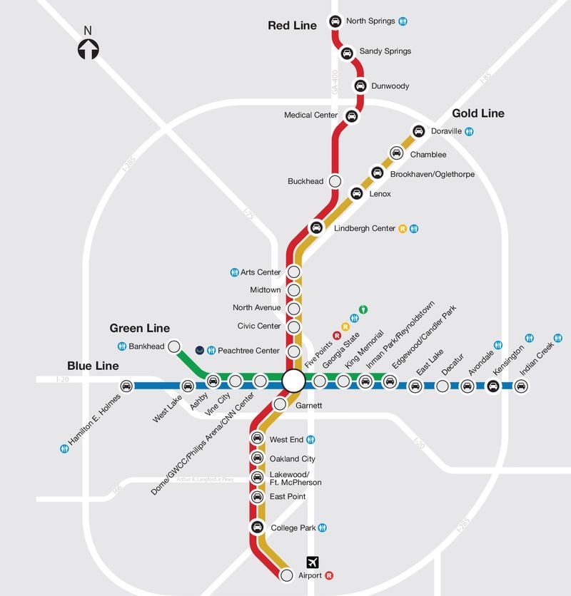 MARTA (Metropolitan Atlanta Rapid Transit Authority) is metro Atlanta's principal public transit operator. MARTA provides bus and rail services in Atlanta.