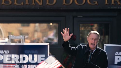 Former U.S. Sen. David Perdue maintains that only he can unify the state's Republicans as former President Donald Trump feuds with Gov. Brian Kemp for not illegally overturning his election defeat in Georgia. (Elijah Nouvelage/Getty Images/TNS)