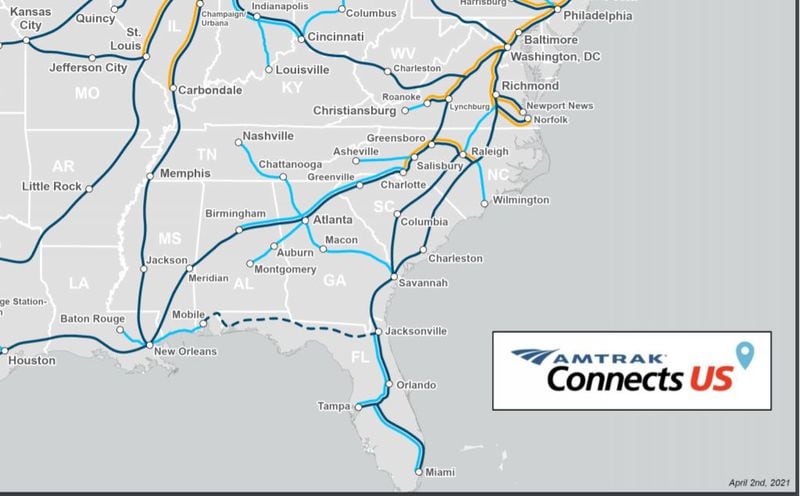 Amtrak hopes to expand service through Atlanta and across the country.
