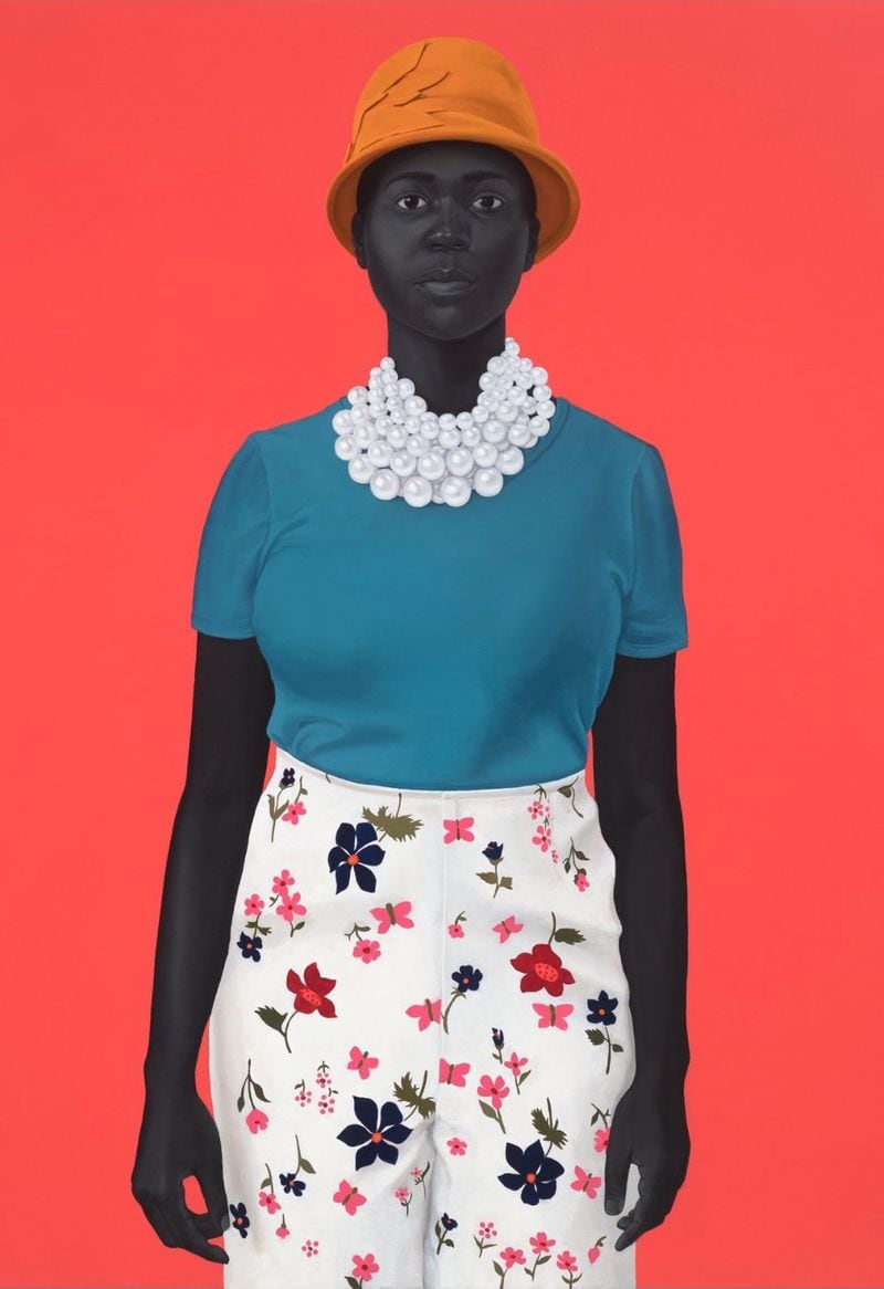 “She had an inside and an outside now and suddenly she knew how not to mix them,” (2018) oil on canvas by Amy Sherald. Courtesy the artist and Monique Meloche Gallery, Chicago