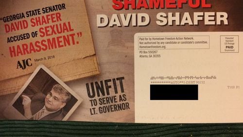 A dark-money group has spent about $1.5 million on negative advertising against state Sen. David Shafer heading into his lieutenant governor’s runoff.
