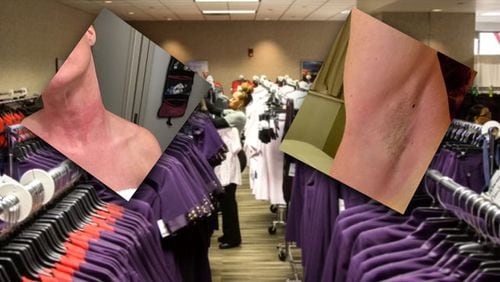 <p>The company rolled out the new plum collection about a year ago. Since then, more than 2,400 Delta employees have joined a secret Facebook group to share their stories and pictures of how they say the uniform is affecting their health.</p>