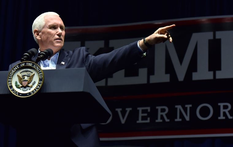 Mike Pence campaigns with Brian Kemp