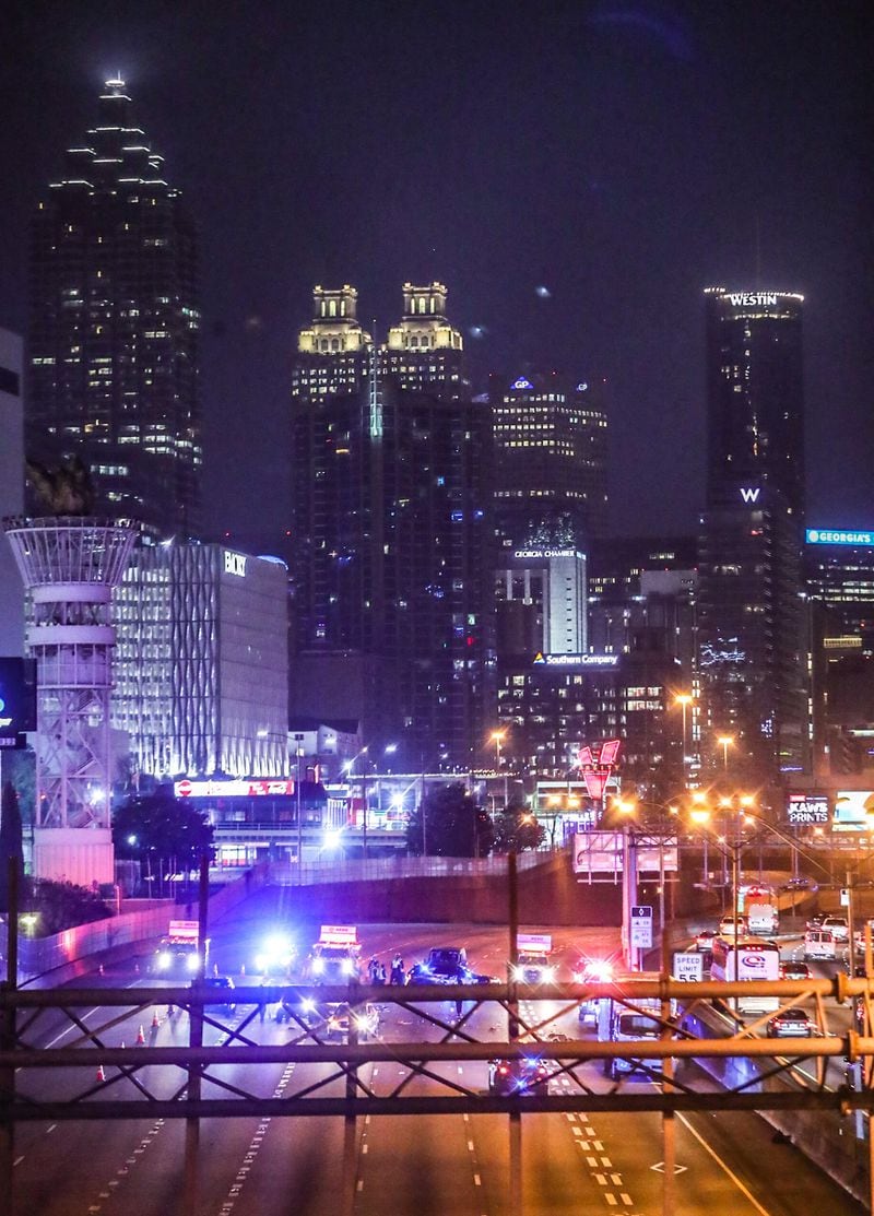 There were major delays into Midtown on Friday morning after a crash shut down the northbound Downtown Connector.