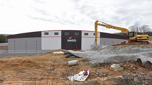 Construction site of the new Switch data center Switch in Lithia Springs on Friday, January 17, 2020. Switch, headquartered in Las Vegas, designs, builds and operates data centers. (Hyosub Shin / Hyosub.Shin@ajc.com)