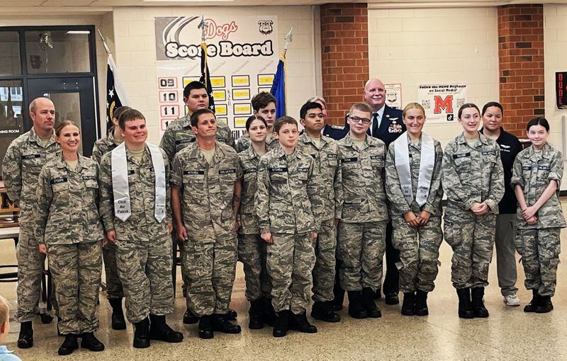 Morgan County students join the new Civil Air Patrol squadron. (Courtesy of Civil Air Patrol)