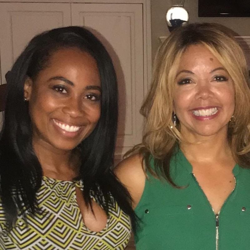 Le’Dor Milteer, left, who ran unsuccessfully for Sandy Springs City Council in 2017, helped with the campaign for Lucy McBath, right, who won the suburban 6th District congressional seat.