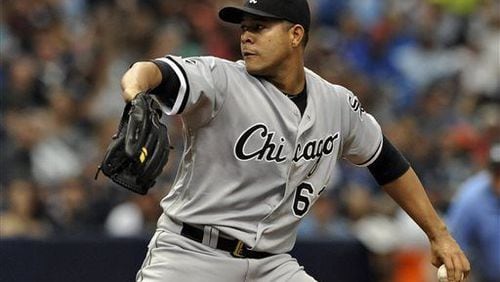 Jose Quintana (above) is a White Sox All-Star left-hander, but he’s not Chris Sale. The Braves don’t feel the same pull to go hard after Quintana as they did for Sale, who was traded to the Red Sox on Tuesday. (AP photo)