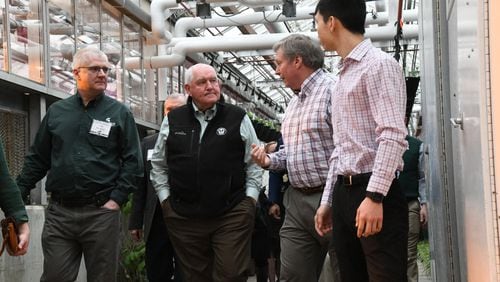 Agriculture Secretary Sonny Perdue speaks to students and faculty at Michigan State University's College of Agriculture and Natural Resources on April 3, 2018. USDA/Lance Cheung.